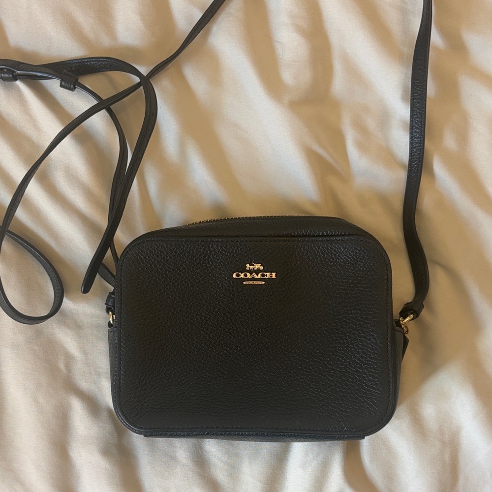 Coach Black Pebbled Leather Crossbody Bag